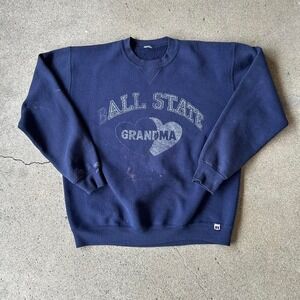 Vintage 90s Russell athletic Ball state university grandma distressed Crewneck